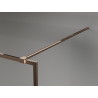 Mexen Kioto-XF Duschwand Walk-in mit Rahmen 110 x 202 cm, transparent 10 mm, Roségold - 800-110-104-60-00-X