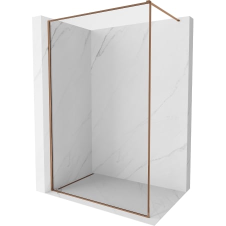 Mexen Kioto-XF Duschwand Walk-in mit Rahmen 140 x 202 cm, transparent 10 mm, Roségold - 800-140-104-60-00-X