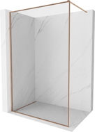 Mexen Kioto-XF Duschwand Walk-in mit Rahmen 90 x 202 cm, transparent 10 mm, gebürstetes Kupfer - 800-090-104-65-00-X