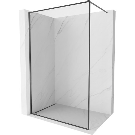 Mexen Kioto-XF Duschwand Walk-in mit Rahmen 130 x 202 cm, transparent 10 mm, gebürstet in Gun Gray - 800-130-104-66-00-X