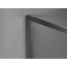 Mexen Kioto-XF Duschwand Walk-in mit Rahmen 100 x 202 cm, transparent 10 mm, Gun Metal - 800-100-104-95-00-X