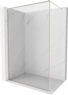 Mexen Kioto-XF Duschwand Walk-in mit Rahmen 100 x 202 cm, transparent 10 mm, gebürsteter Nickel - 800-100-104-97-00-X