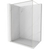 Mexen Kioto-XF Walk-In-Duschwand mit Rahmen 120 x 202 cm, Transparent 10 mm, Gebürsteter Nickel - 800-120-104-97-00-X