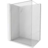Mexen Kioto-XF Duschwand Walk-in mit Rahmen 150 x 202 cm, transparent 10 mm, gebürsteter Nickel - 800-150-104-97-00-X