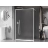 Mexen Kioto-XF Duschwand Walk-in mit Rahmen 50 x 202 cm, Mattglas 10 mm, Weiß - 800-050-104-20-30-X