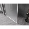 Mexen Kioto-XF Duschwand Walk-in mit Rahmen 90 x 202 cm, Mattglas 10 mm, Weiß - 800-090-104-20-30-X