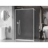 Mexen Kioto-XF Duschwand Walk-in mit Rahmen 140 x 202 cm, Satiniert 10 mm, Weiß - 800-140-104-20-30-X