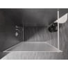 Mexen Kioto-XF Duschwand Walk-in mit Rahmen 140 x 202 cm, Satiniert 10 mm, Weiß - 800-140-104-20-30-X