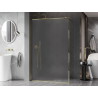 Mexen Kioto-XF Duschwand Walk-in mit Rahmen 80 x 202 cm, Mattglas 10 mm, Gold - 800-080-104-50-30-X