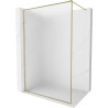Mexen Kioto-XF Duschwand Walk-in mit Rahmen 90 x 202 cm, matt 10 mm, gold - 800-090-104-50-30-X
