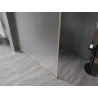 Mexen Kioto-XF Duschwand Walk-in mit Rahmen 70 x 202 cm, mattiert 10 mm, gebürstetes Gold - 800-070-104-55-30-X