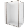 Mexen Kioto-XF Duschwand Walk-in mit Rahmen 120 x 202 cm, Mattglas 10 mm, Roségold - 800-120-104-60-30-X