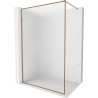 Mexen Kioto-XF Duschwand Walk-in mit Rahmen 130 x 202 cm, Mattglas 10 mm, Roségold - 800-130-104-60-30-X