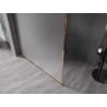 Mexen Kioto-XF Duschwand Walk-in mit Rahmen 160 x 202 cm, matt 10 mm, Roségold - 800-160-104-60-30-X