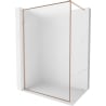 Mexen Kioto-XF Duschwand Walk-in mit Rahmen 100 x 202 cm, Frost 10 mm, gebürstetes Kupfer - 800-100-104-65-30-X