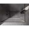 Mexen Kioto-XF Duschwand Walk-in mit Rahmen 80 x 202 cm, mattiert 10 mm, gebürstet gun gray - 800-080-104-66-30-X