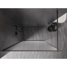 Mexen Kioto-XF Duschwand Walk-in mit Rahmen 130 x 202 cm, satiniert 10 mm, gebürstetes Gun Gray - 800-130-104-66-30-X