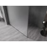 Mexen Kioto-XF Duschwand Walk-in mit Rahmen 160 x 202 cm, Mattglas 10 mm, gebürstet gun gray - 800-160-104-66-30-X