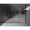 Mexen Kioto-XF Walk-in-Duschwand mit Rahmen 60 x 202 cm, Frostglas 10 mm, schwarz - 800-060-104-70-30-X