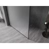 Mexen Kioto-XF Duschwand Walk-in mit Rahmen 110 x 202 cm, Milchglas 10 mm, schwarz - 800-110-104-70-30-X
