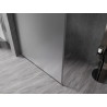 Mexen Kioto-XF Duschwand Walk-in mit Rahmen 60 x 202 cm, Mattglas 10 mm, Gun Metal - 800-060-104-95-30-X
