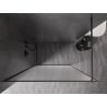 Mexen Kioto-XF Duschwand Walk-in mit Rahmen 70 x 202 cm, mattiert 10 mm, Gun-Metal - 800-070-104-95-30-X