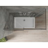 Mexen Omega Duschkabine verschiebbar 130 x 70 cm, Graphit, Chrom + Duschwanne Flat, weiß - 825-130-070-01-40-4010