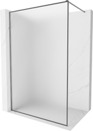 Mexen Kioto-XF Duschwand Walk-in mit Rahmen 130 x 202 cm, mattiertes Glas 10 mm, Gun Metal - 800-130-104-95-30-X