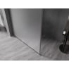 Mexen Kioto-XF Duschwand Walk-in mit Rahmen 130 x 202 cm, mattiertes Glas 10 mm, Gun Metal - 800-130-104-95-30-X