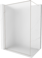 Mexen Kioto-XF Duschwand Walk-in mit Rahmen 80 x 202 cm, matt 10 mm, gebürstetes Nickel - 800-080-104-97-30-X
