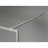 Mexen Kioto-XF Duschwand Walk-in mit Rahmen 150 x 202 cm, mattiert 10 mm, gebürsteter Nickel - 800-150-104-97-30-X
