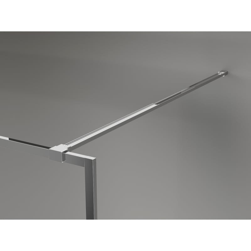Mexen Kioto-XF Duschwand Walk-in mit Rahmen 50 x 202 cm, Graphit 10 mm, Chrom - 800-050-104-01-40-X
