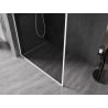 Mexen Kioto-XF Walk-in-Duschwand mit Rahmen 80 x 202 cm, Graphit 10 mm, weiß - 800-080-104-20-40-X