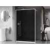 Mexen Kioto-XF Duschwand Walk-in mit Rahmen 100 x 202 cm, Graphit 10 mm, Weiß - 800-100-104-20-40-X