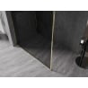 Mexen Kioto-XF Duschwand Walk-in mit Rahmen 80 x 202 cm, Graphit 10 mm, Gold - 800-080-104-50-40-X