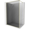 Mexen Kioto-XF Walk-in-Duschwand mit Rahmen 140 x 202 cm, Graphit 10 mm, Gold - 800-140-104-50-40-X