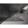 Mexen Kioto-XF Duschwand Walk-in mit Rahmen 50 x 202 cm, Graphit 10 mm, gebürstetes Gold - 800-050-104-55-40-X