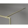 Mexen Kioto-XF Walk-in-Duschwand mit Rahmen 80 x 202 cm, grafit 10 mm, gebürstetes Gold - 800-080-104-55-40-X