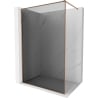 Mexen Kioto-XF Duschwand Walk-in mit Rahmen 60 x 202 cm, Graphit 10 mm, Roségold - 800-060-104-60-40-X