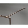 Mexen Kioto-XF Duschwand Walk-in mit Rahmen 80 x 202 cm, Graphit 10 mm, Roségold - 800-080-104-60-40-X