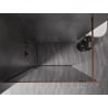 Mexen Kioto-XF Duschwand Walk-in mit Rahmen 100 x 202 cm, Graphit 10 mm, Roségold - 800-100-104-60-40-X