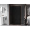 Mexen Kioto-XF Duschwand Walk-in mit Rahmen 150 x 202 cm, Graphit 10 mm, gebürstetes Kupfer - 800-150-104-65-40-X