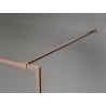 Mexen Kioto-XF Duschwand Walk-in mit Rahmen 150 x 202 cm, Graphit 10 mm, gebürstetes Kupfer - 800-150-104-65-40-X