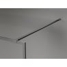 Mexen Kioto-XF Duschwand Walk-in mit Rahmen 60 x 202 cm, Graphit 10 mm, gebürstet Gun Gray - 800-060-104-66-40-X