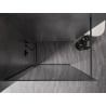 Mexen Kioto-XF Duschwand Walk-in mit Rahmen 80 x 202 cm, Graphit 10 mm, Gun Gray gebürstet - 800-080-104-66-40-X