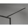 Mexen Kioto-XF Duschwand Walk-in mit Rahmen 110 x 202 cm, Graphit 10 mm, schwarz - 800-110-104-70-40-X