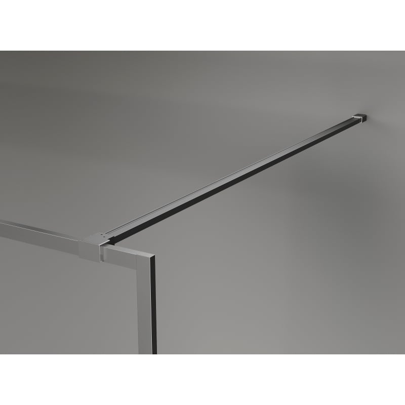 Mexen Kioto-XF Duschabtrennung Walk-in mit Rahmen 110 x 202 cm, grafit 10 mm, Gunmetal - 800-110-104-95-40-X