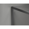 Mexen Kioto-XF Duschwand Walk-in mit Rahmen 120 x 202 cm, Graphit 10 mm, Gun Metal - 800-120-104-95-40-X