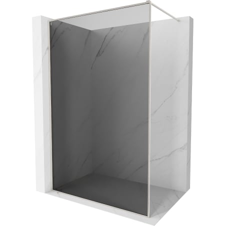 Mexen Kioto-XF Duschwand Walk-in mit Rahmen 70 x 202 cm, Graphit 10 mm, gebürsteter Nickel - 800-070-104-97-40-X