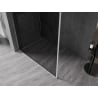Mexen Kioto-XF Duschwand Walk-in mit Rahmen 90 x 202 cm, grafit 10 mm, gebürsteter Nickel - 800-090-104-97-40-X